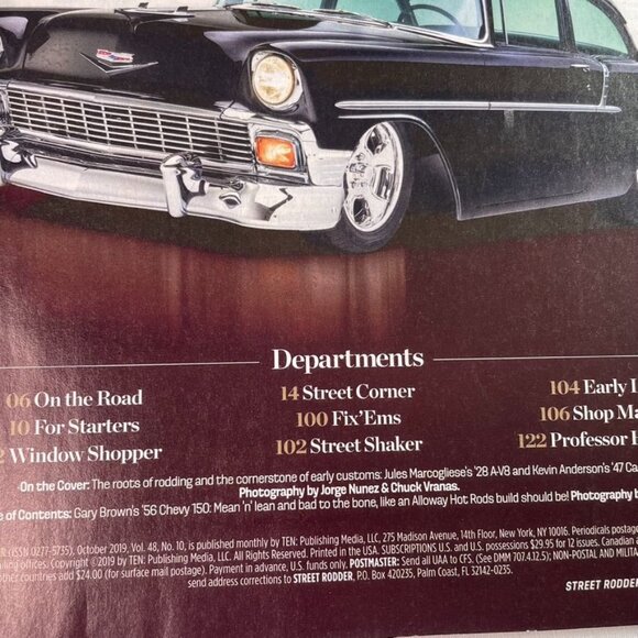 Street Rodder Magazine October 2019 u Vol 48  No 10 Car Restoration Tips Tricks - Picture 5 of 8